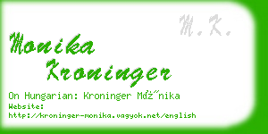 monika kroninger business card